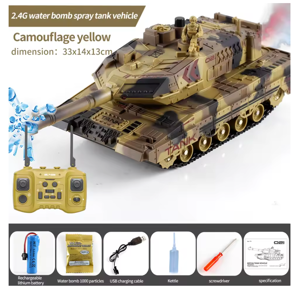 BattleBlitz - Ferngesteuerter Sprühwasser Tank | 50% RABATT