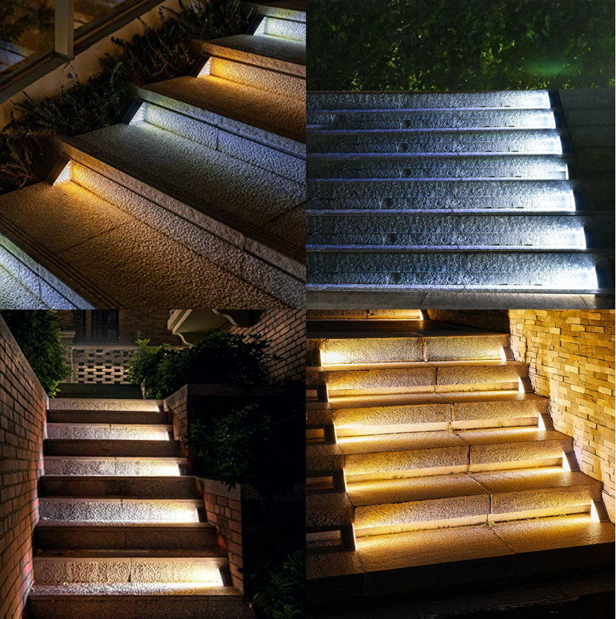 Solar-Treppenlichter für draußen