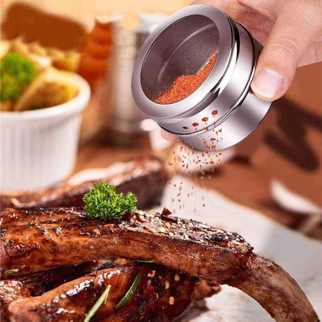 SpiceMag Pro - Magnetische Gewürzdosen Satz | 50% RABATT