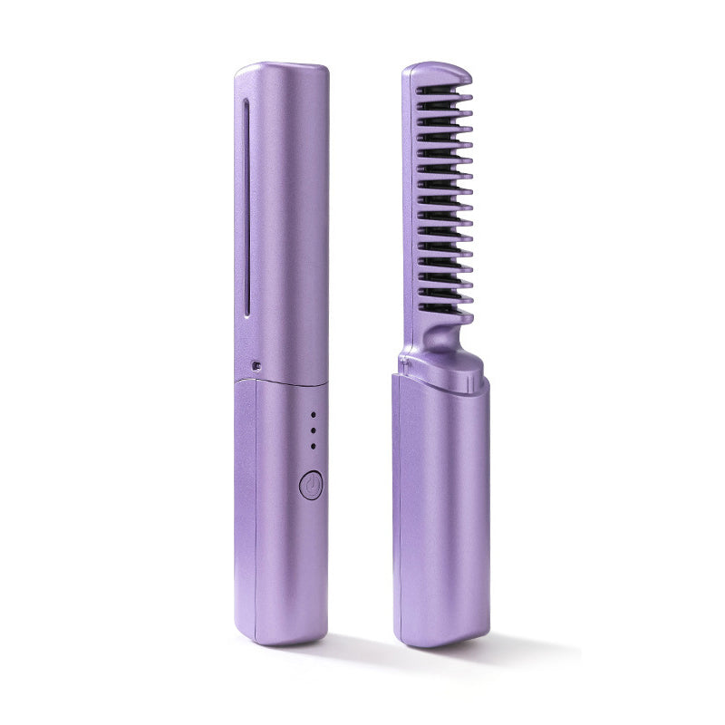 HeatComb™ - Wiederaufladbare 2-in-1 Haarbürste für Glätteisen und Lockenstäbe | 50% Rabatt