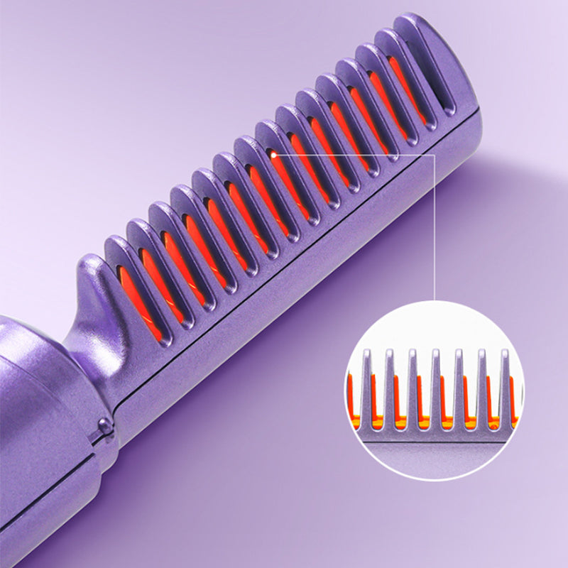 HeatComb™ - Wiederaufladbare 2-in-1 Haarbürste für Glätteisen und Lockenstäbe | 50% Rabatt