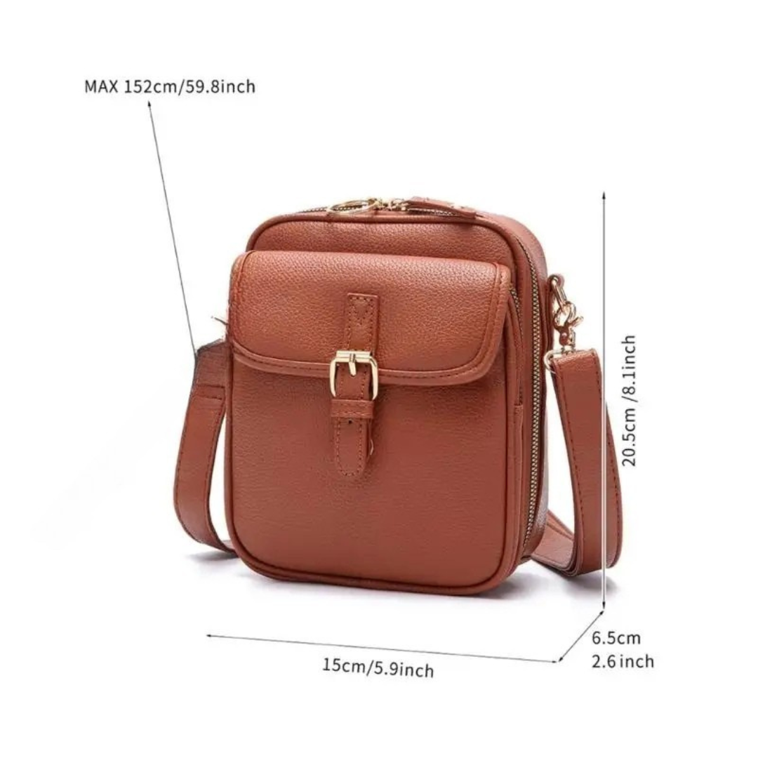 LineaLux® Crossbody‑Ledertasche | 50% RABATT