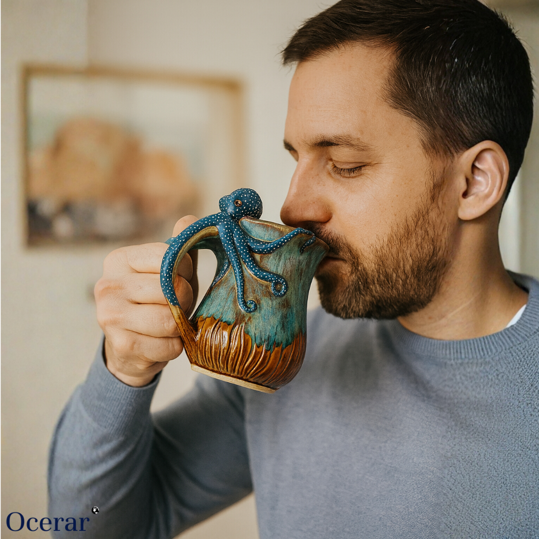 OctoLux – Künstlerische Tentakel-Kaffeetasse | 50% RABATT