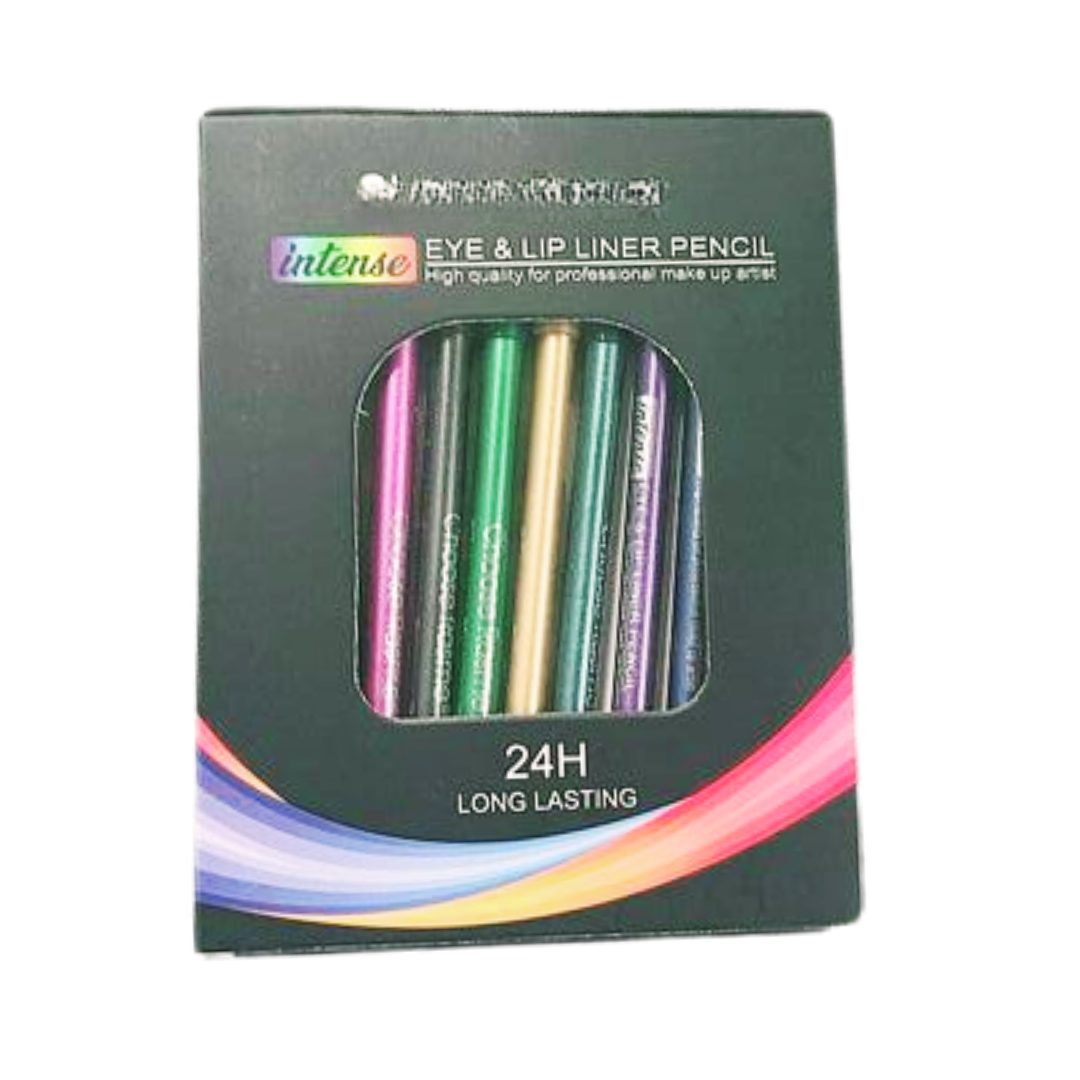 WaterproofEyeliner – Langanhaltender, wasserfester Augen- und Lippenstift, 12-teiliges Set