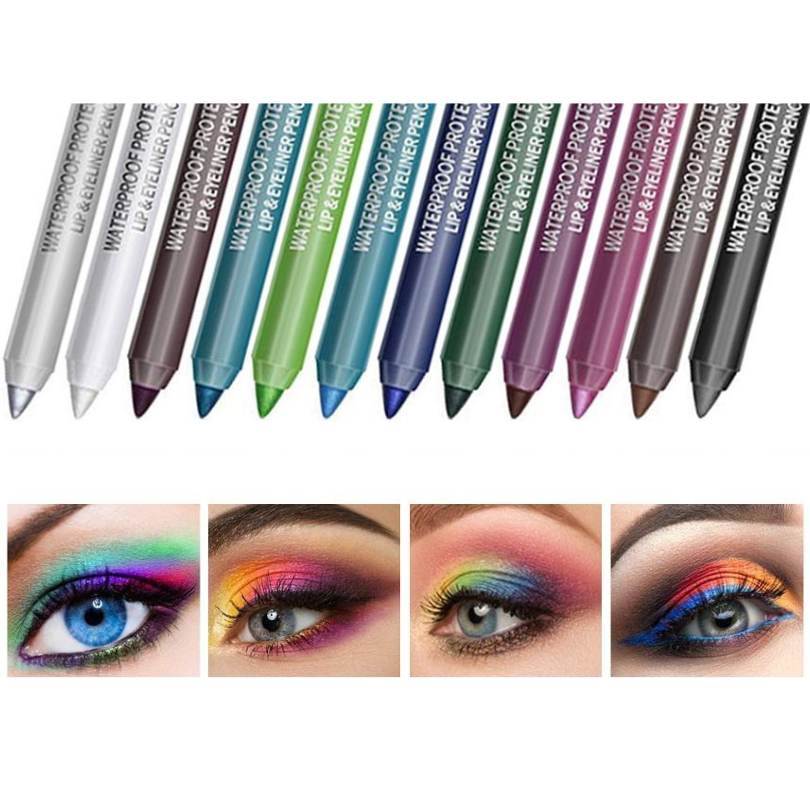 WaterproofEyeliner – Langanhaltender, wasserfester Augen- und Lippenstift, 12-teiliges Set