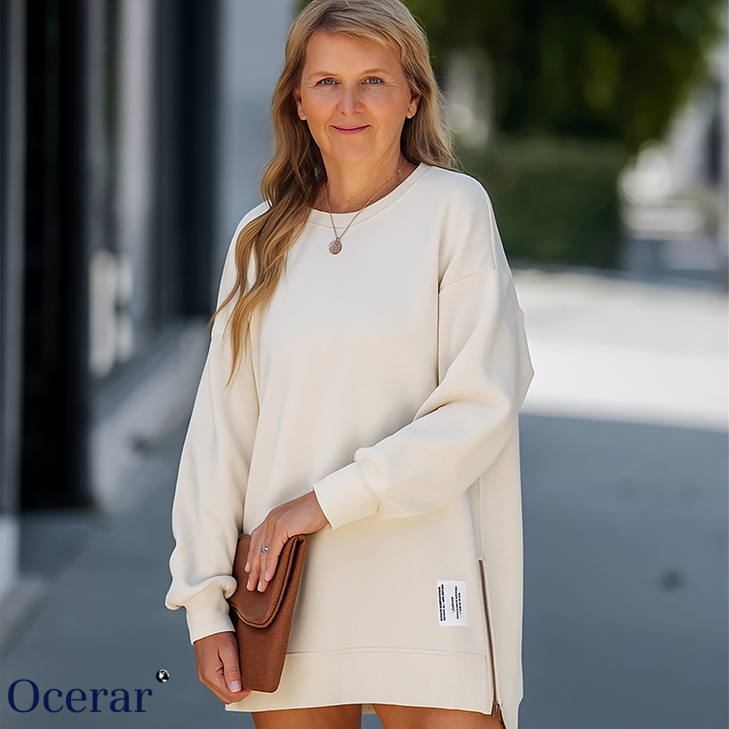 Christine – Langarm-Pulloverkleid | 50% RABATT