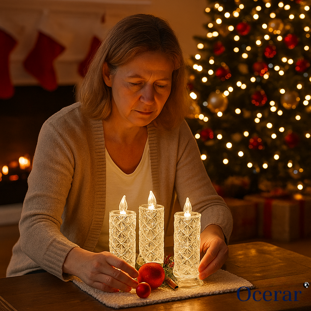 LumiGlow – LED Kristall Kerzenlicht | 1+2 GRATIS