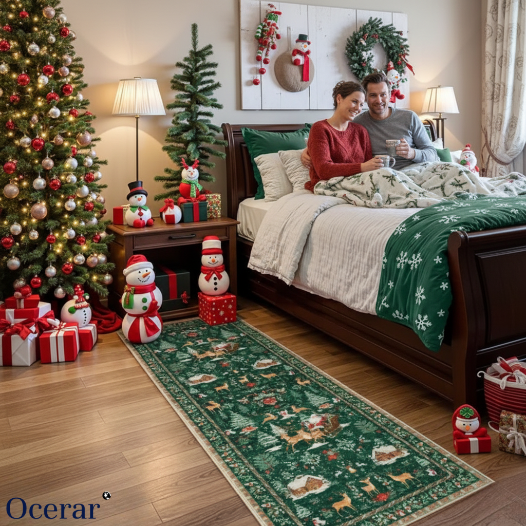 CozyChristmas – Weicher, rutschfester Weihnachts-Teppich | 50% RABATT