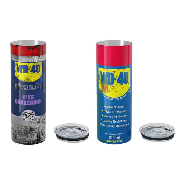 DirtyTumbler – Der Robuste Thermobecher im WD-40-Design für heiße und kalte Getränke!