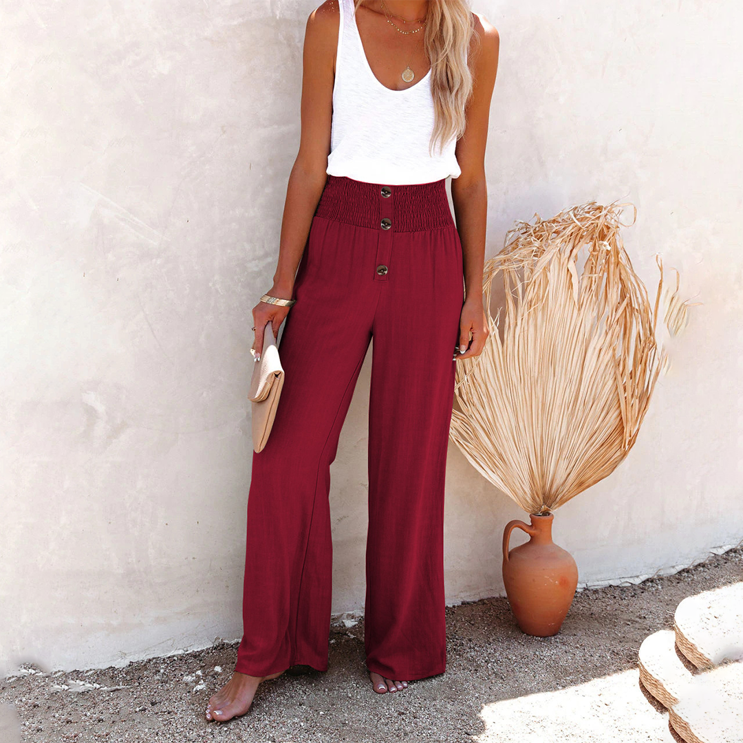 Lockere Sommerhose mit hoher Taille