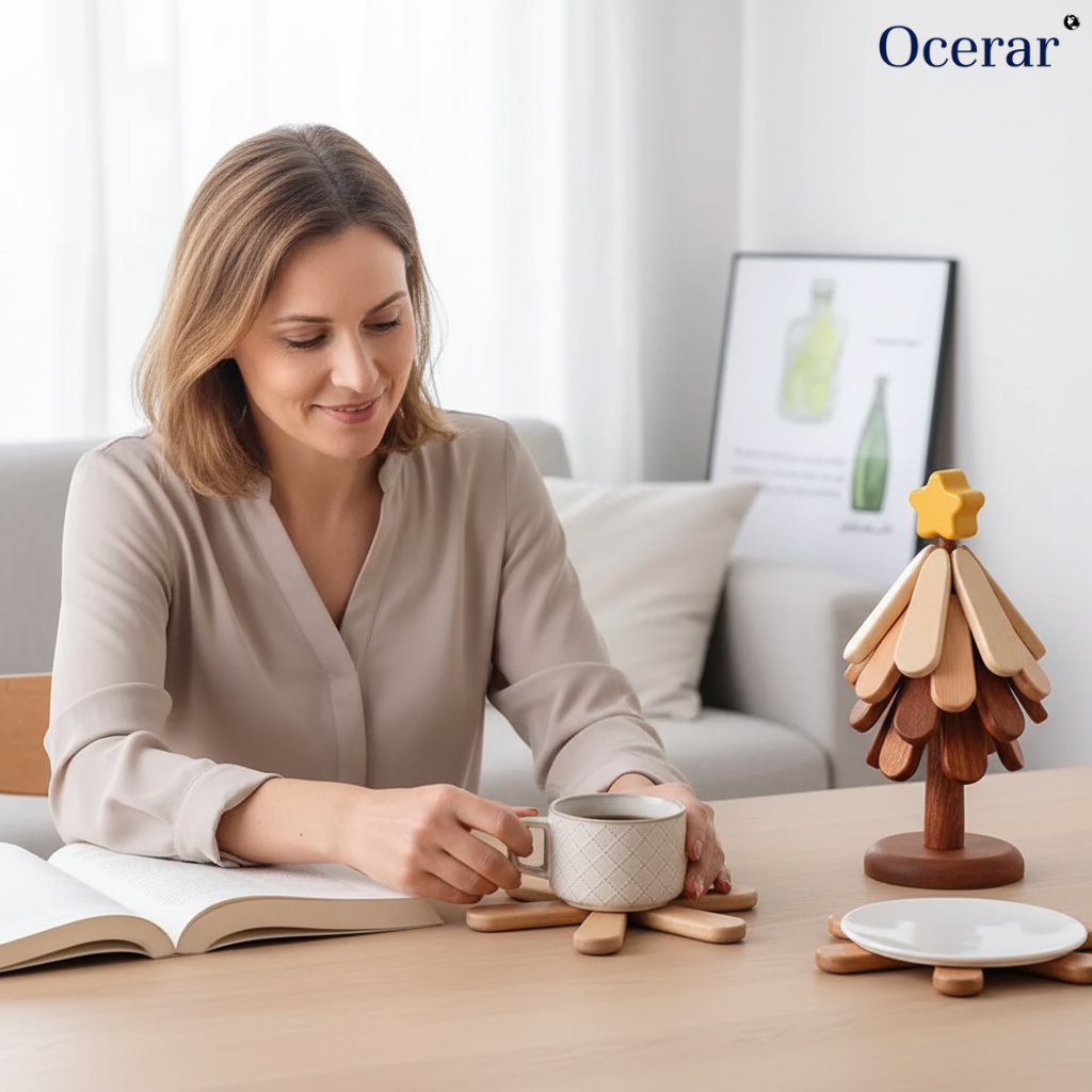 WoodTree – Holz-Untersetzer in Baumform | 50% RABATT