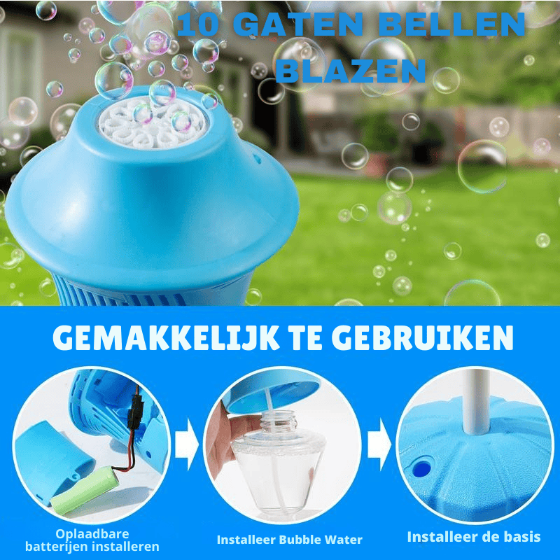 BubbleStorm™ – Seifenblasenmaschine | 50% Rabatt