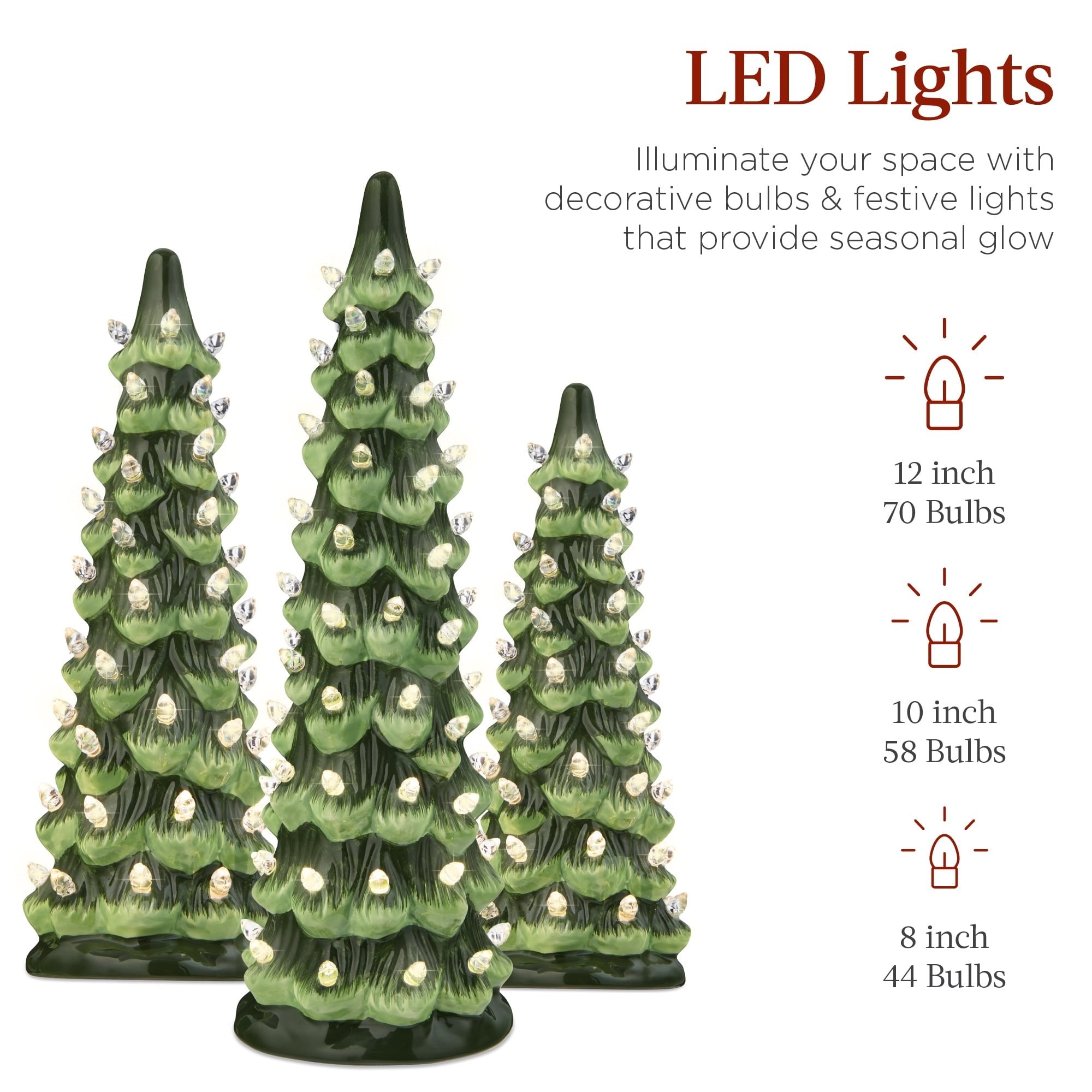 CeramiGlow – Handbemalter Weihnachtsbaum mit Licht | 50% RABATT