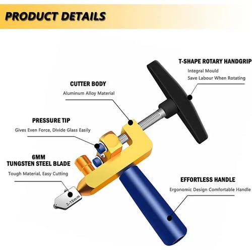 Professioneller 2-in-1-Keramik- und Glasfliesenschneider