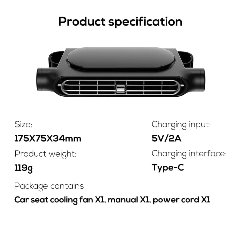 CoolLux® Sitzrücken-Ventilator | 50% RABATT