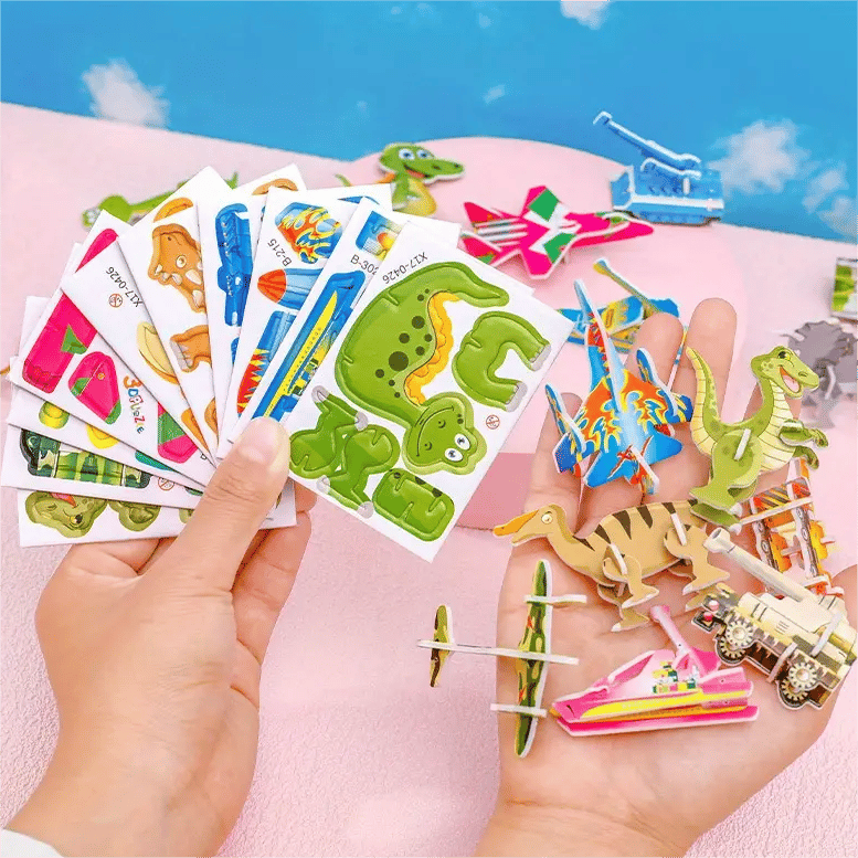 ImagiBuild™ – 3D Lernpuzzle-Set für Kinder (10er-Pack)