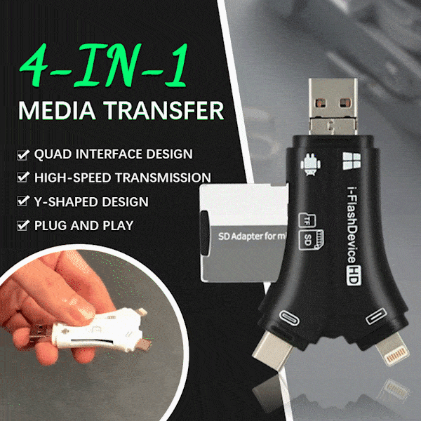 4-in-1-Medienübertragung mit Speicher