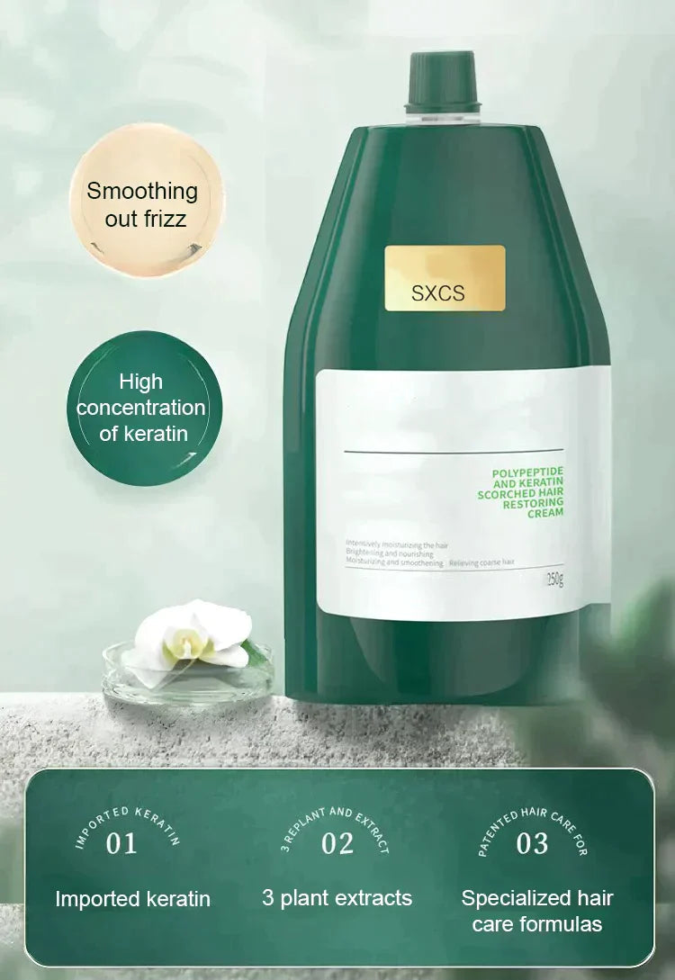 KeratiCare – 250 Polypeptid Keratin Feuchtigkeitsspendende Haarcreme | 1+1 GRATIS