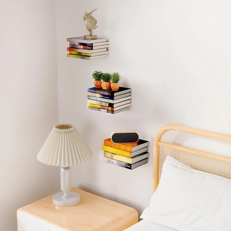 Booksy™ – Unsichtbares Wandregal, das Platz spart | 1+2 GRATIS