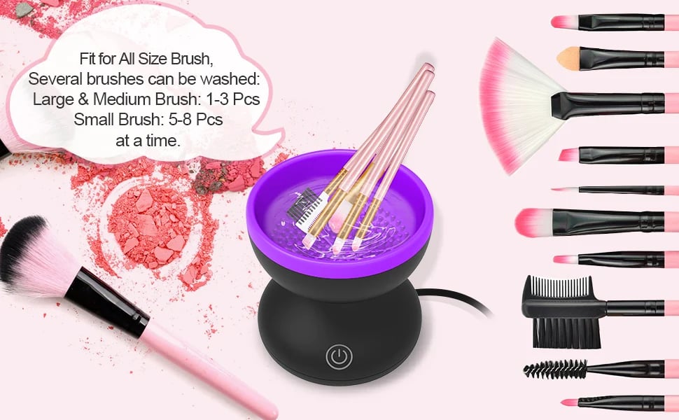 GlowSpin™ – Electric Makeup Brush Cleaner Machine