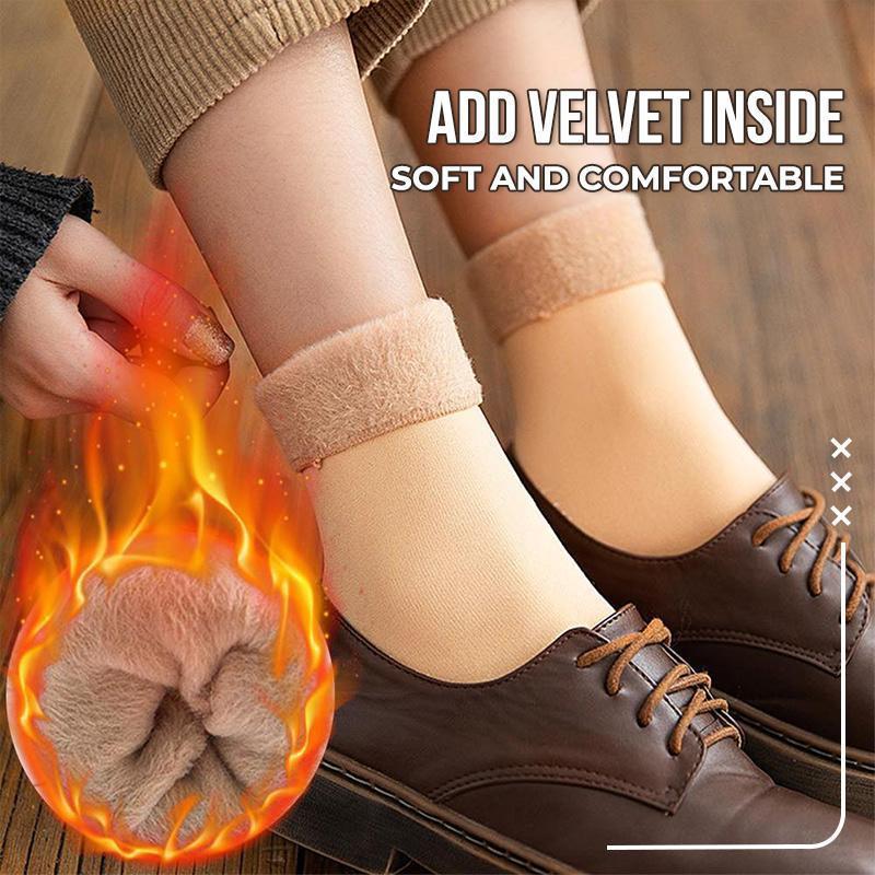 CozyFeet 5 Paar – Gefütterte Schneesocken mit Plüsch-Innenfutter