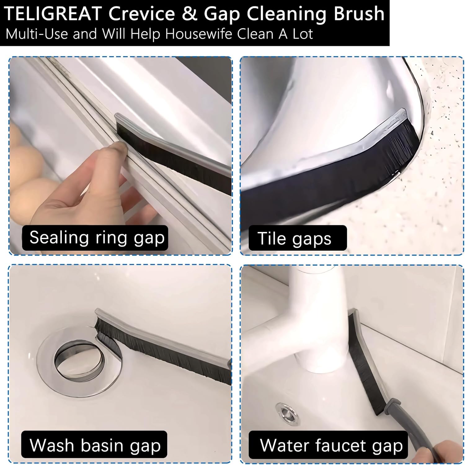 GripClean - Perfekte Reinigung schwer erreichbarer Ecken in Sekunden | 1+3 GRATIS