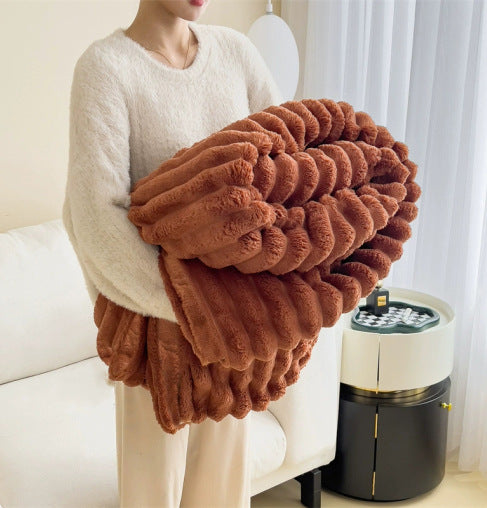 SnuggleHaven – Dicke Plüschdecke mit Kaninchenmotiv | 50% RABATT