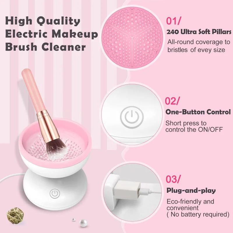 GlowSpin™ – Electric Makeup Brush Cleaner Machine