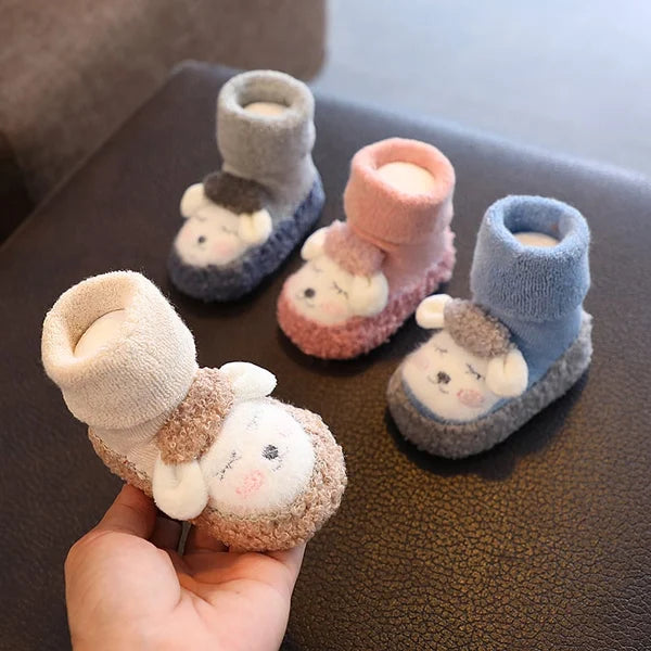 Ava – Baby-Baumwollsocken mit rutschfestem Griff und Wärme