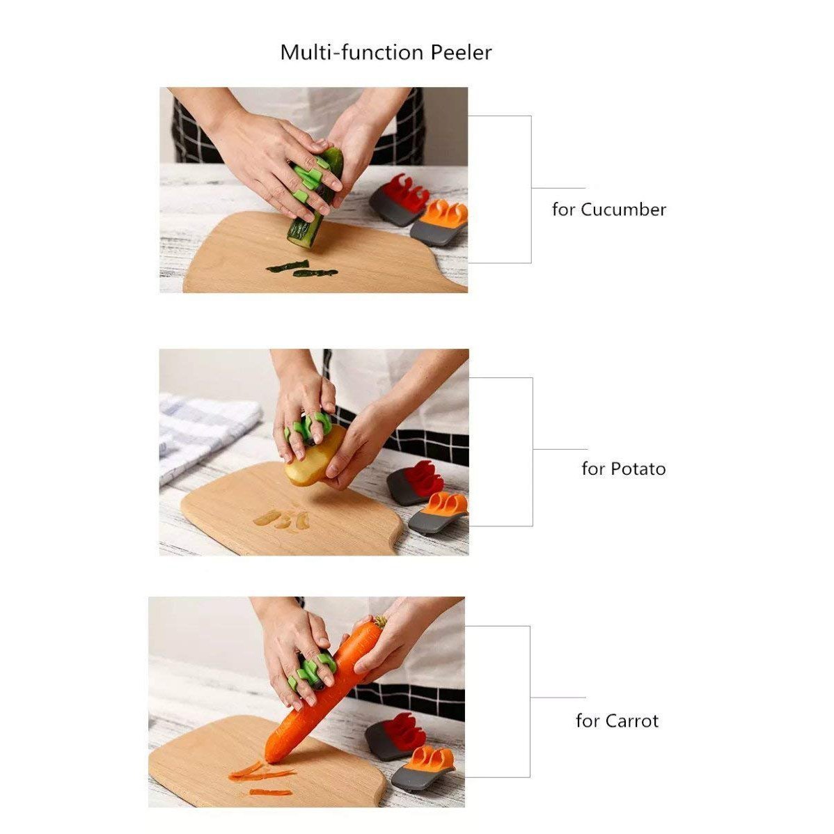 KitchenEase – Ergonomischer Finger-Schäler | 1+2 GRATIS