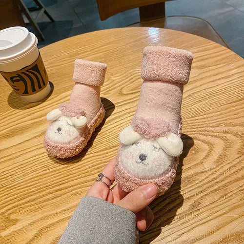 Ava – Baby-Baumwollsocken mit rutschfestem Griff und Wärme