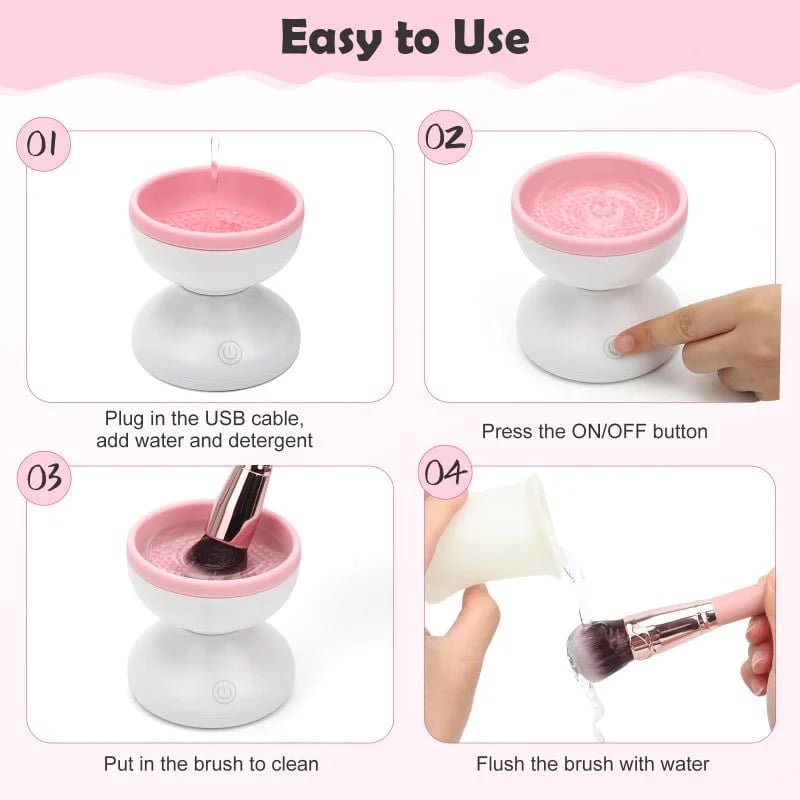 GlowSpin™ – Electric Makeup Brush Cleaner Machine
