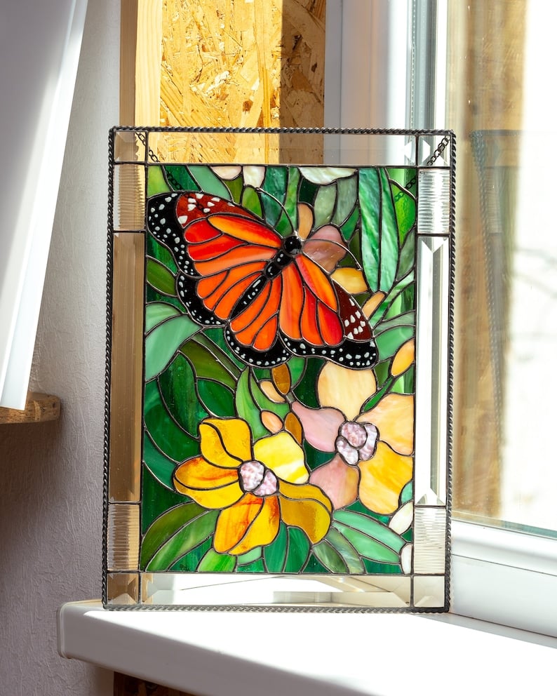 Kardinal Buntes Fenster Panel