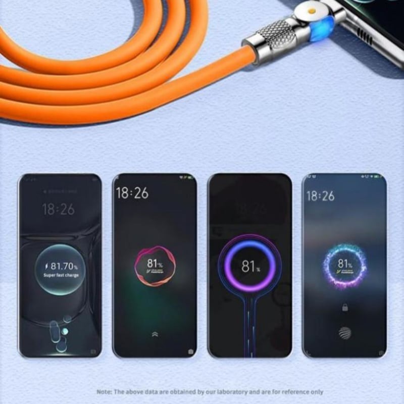 GlowCharge™ – Drehbares Kabel mit magnetischem Ladeanschluss | 1+2 GRATIS