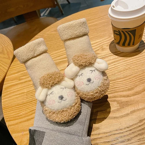 Ava – Baby-Baumwollsocken mit rutschfestem Griff und Wärme