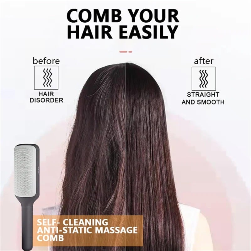 CleanBrush™ – Rotierende Selbstreinigungs-Haarbürste | 1+1 GRATIS