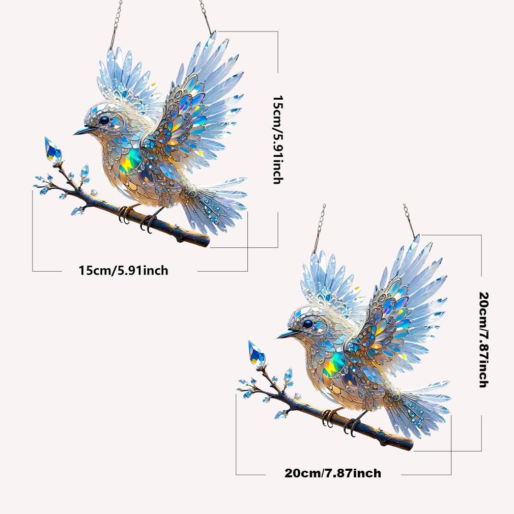 LumaBird – Glasvogel-Lichtdekoration | 4 Stück