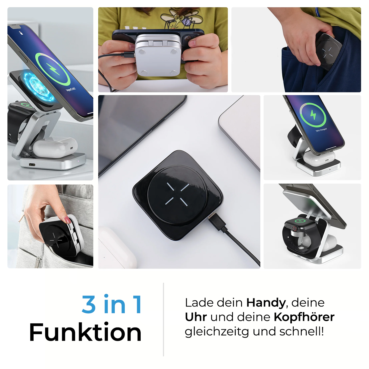 FoldPack™ Pro - 3-in-1 Ladestation | 50% Rabatt