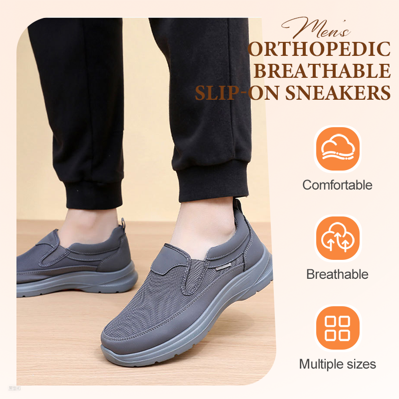 James – Atmungsaktive orthopädische Slip-On-Sneaker mit Massage-Einlegesohlen
