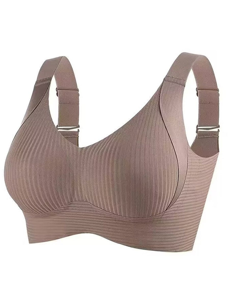 🎁Buy 1 Get 3 Packs💕Women's Ribbed Push Up Adjustable Wireless Bra🌸