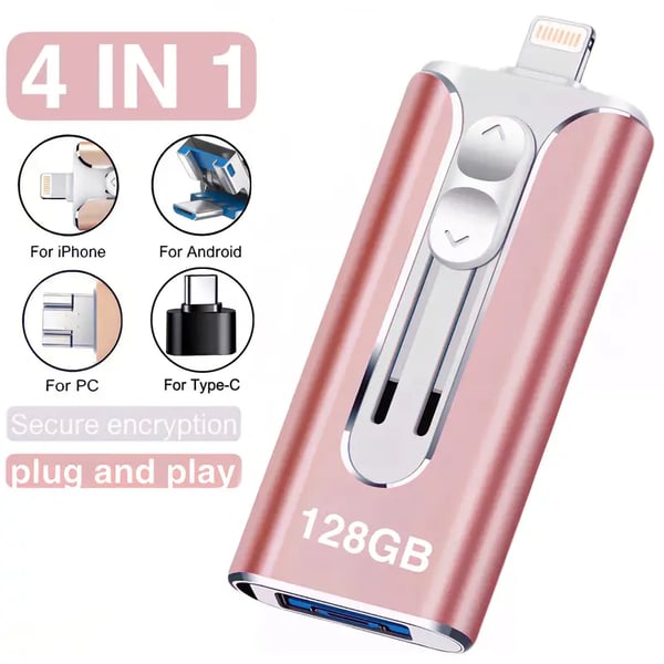 32~256GB Micro USB + 8 Pin + USB 3.0 4 in 1 Handy Computer U-Disk | 50% RABATT