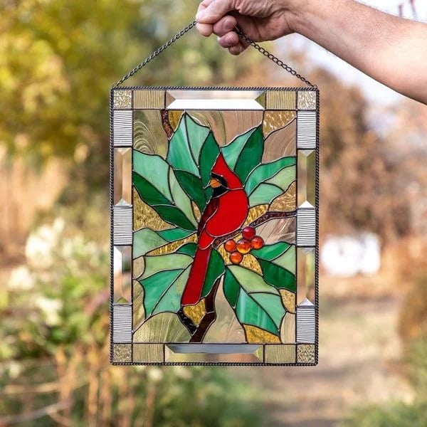 Kardinal Buntes Fenster Panel