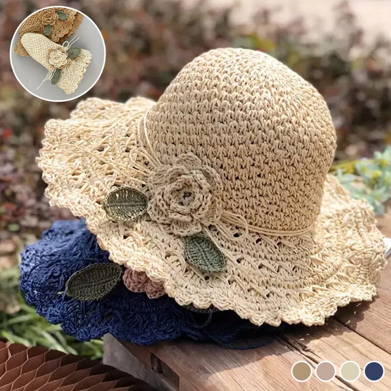 SunCharm™ – Eleganter Häkel-Strohhut mit Sonnenschutz 1 Größe | 1+1 GRATIS