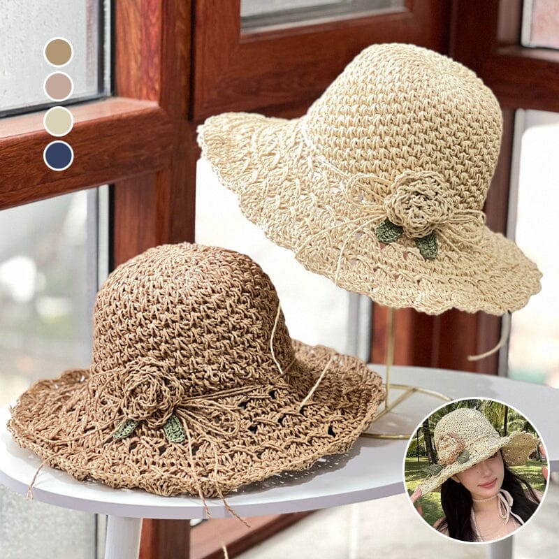 SunCharm™ – Eleganter Häkel-Strohhut mit Sonnenschutz 1 Größe | 1+1 GRATIS