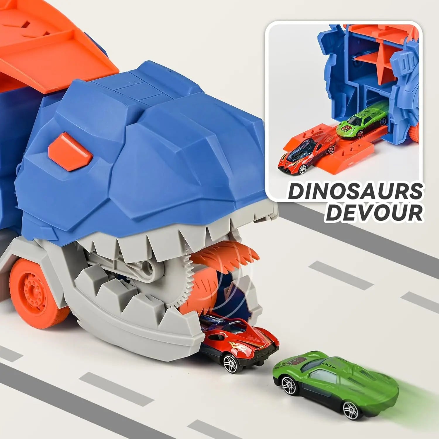 DinoMorph – 4-in-1 Transformer Riesen-Truck & Dino-Spielset