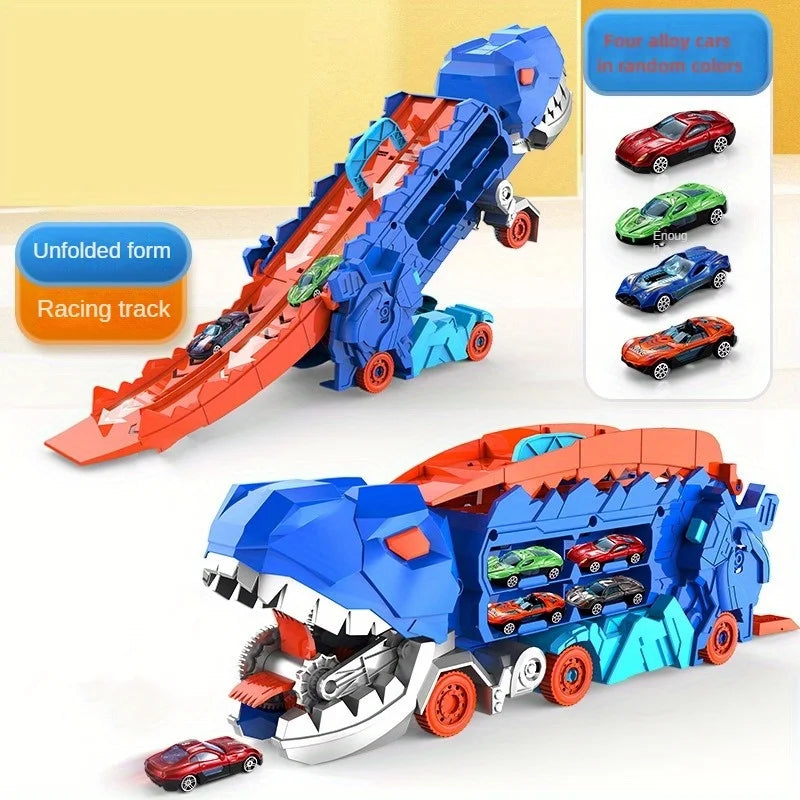 DinoMorph – 4-in-1 Transformer Riesen-Truck & Dino-Spielset