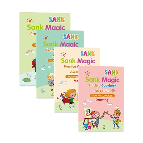 KidBook – 4er-Set Notizbücher mit Zauberstift