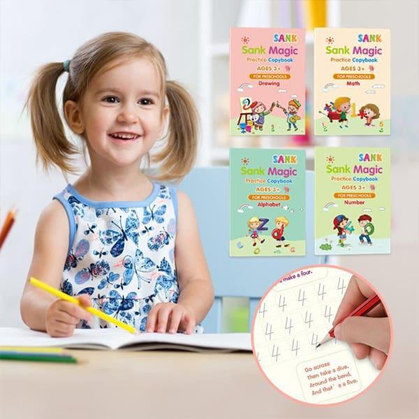 KidBook – 4er-Set Notizbücher mit Zauberstift