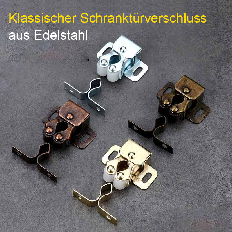 SecureLock - Klassischer Schranktürverschluss aus Edelstahl | 2+2 GRATIS