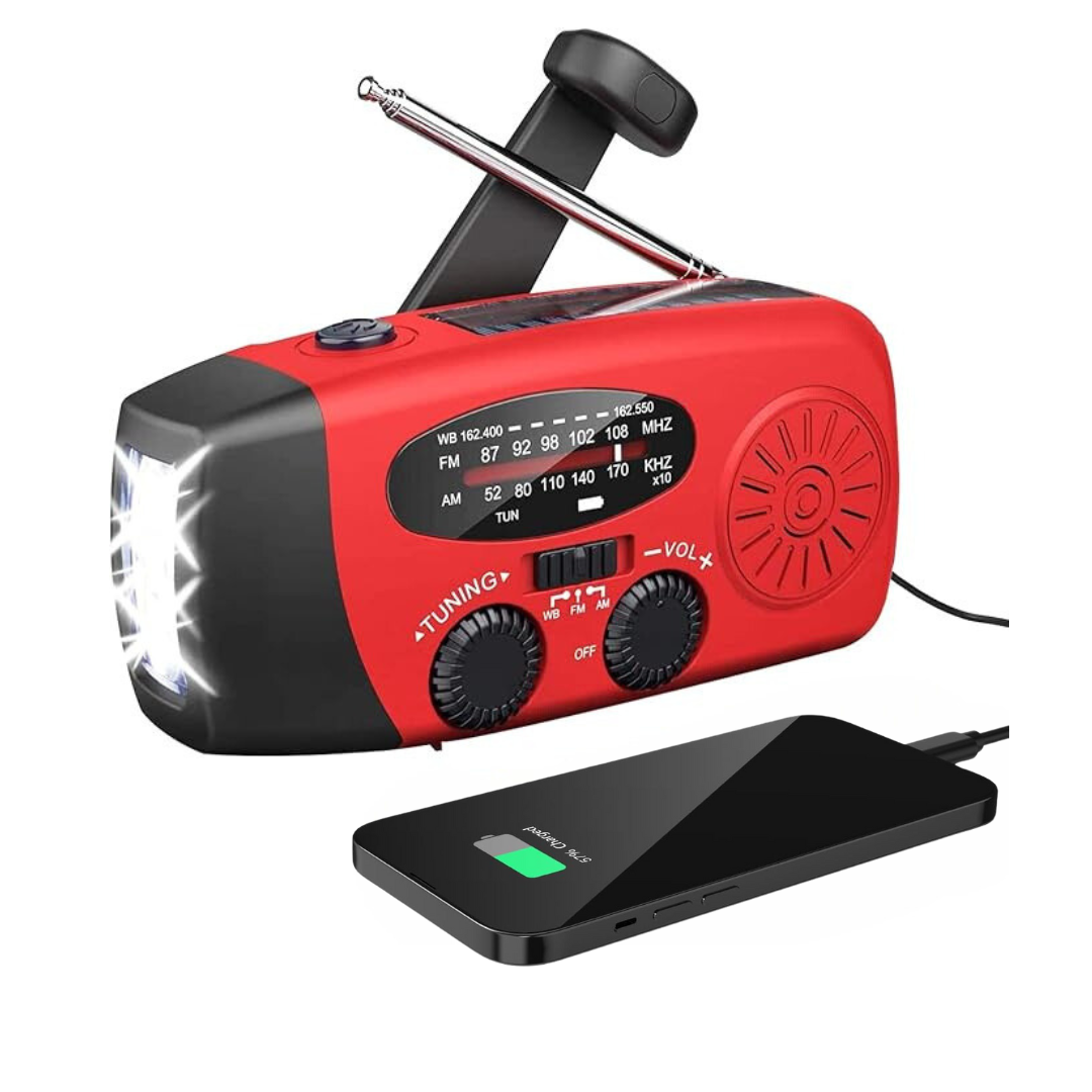 SurvivalWave™ – Notfunkgerät mit Solarpanel & Handkurbel | 50% RABATT